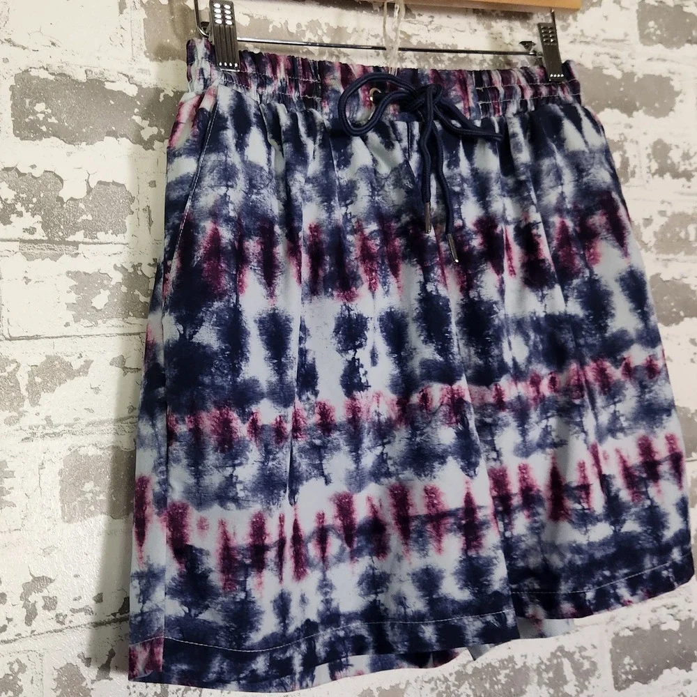 COVE‎ Men's Tie Dye Swim Trunks Shorts Elastic Waist Drawstring Pockets Size M